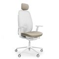 profim - PACE Bürodrehstuhl | Synchronmechanik, Netzrücken mit Kopfstütze
