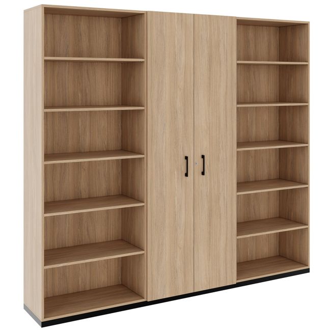 CHOICE Schrankwand | 6OH, 2400 x 2170 mm, Bernsteineiche