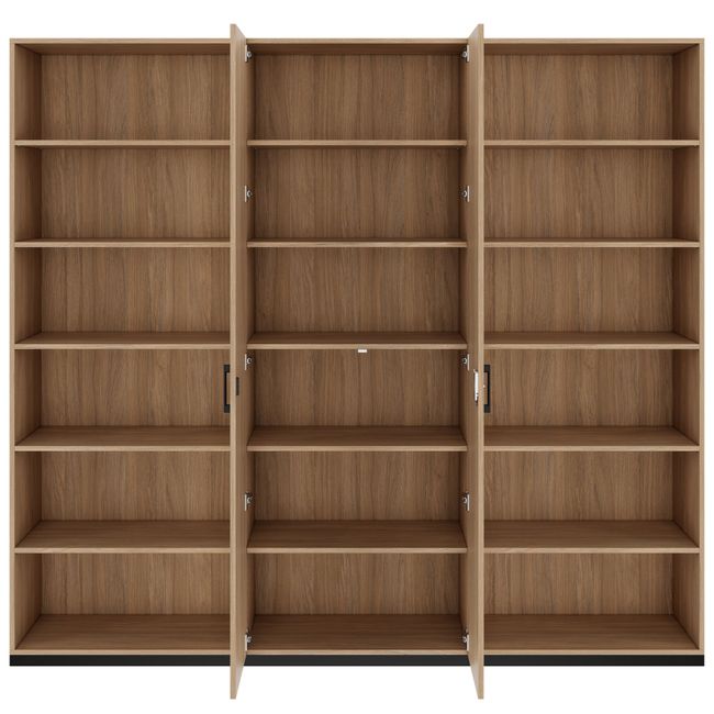 CHOICE Schrankwand | 6OH, 2400 x 2170 mm, Bernsteineiche