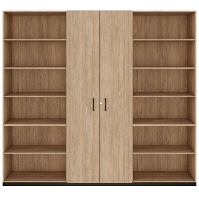 CHOICE Schrankwand | 6OH, 2400 x 2170 mm, Bernsteineiche