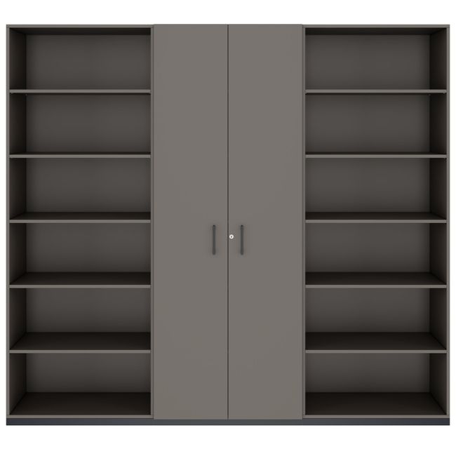 CHOICE Schrankwand | 6OH, 2400 x 2170 mm, Cubanitgrau