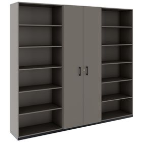 CHOICE Schrankwand | 6OH, 2400 x 2170 mm, Cubanitgrau