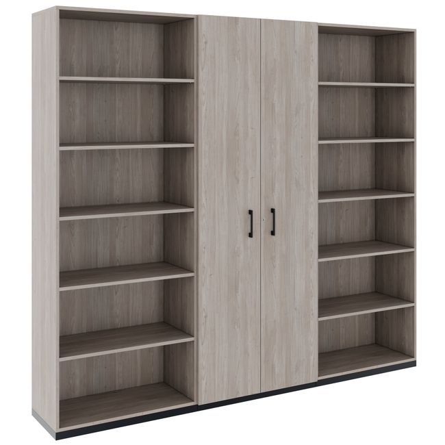 CHOICE Schrankwand | 6OH, 2400 x 2170 mm, Nordeiche grau