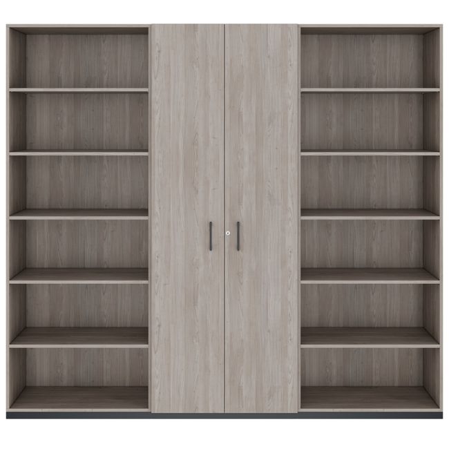 CHOICE Schrankwand | 6OH, 2400 x 2170 mm, Nordeiche grau