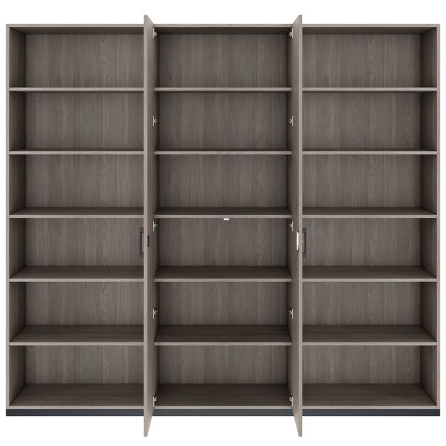 CHOICE Schrankwand | 6OH, 2400 x 2170 mm, Nordeiche grau