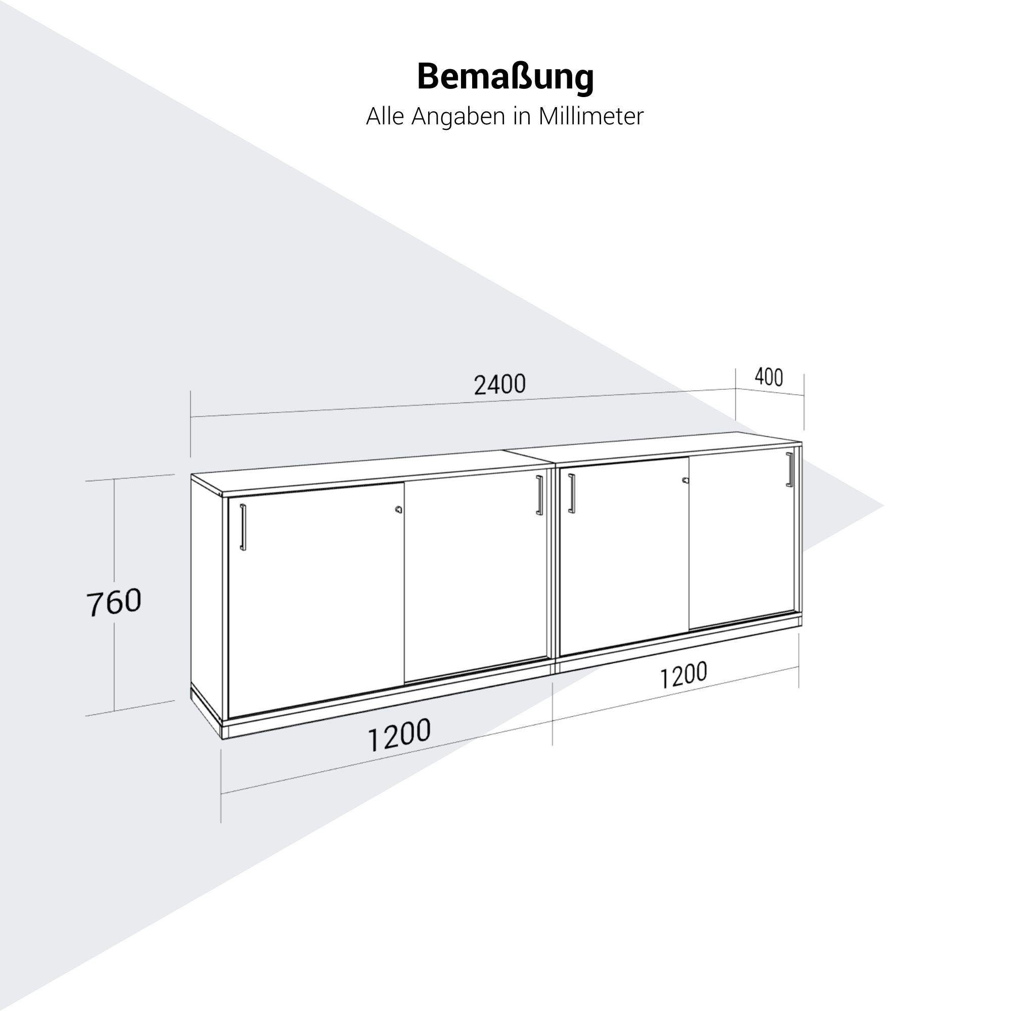 CHOICE Set di armadietti | 2oh, 2400 x 760 mm, quercia ambra - 7 Main Image