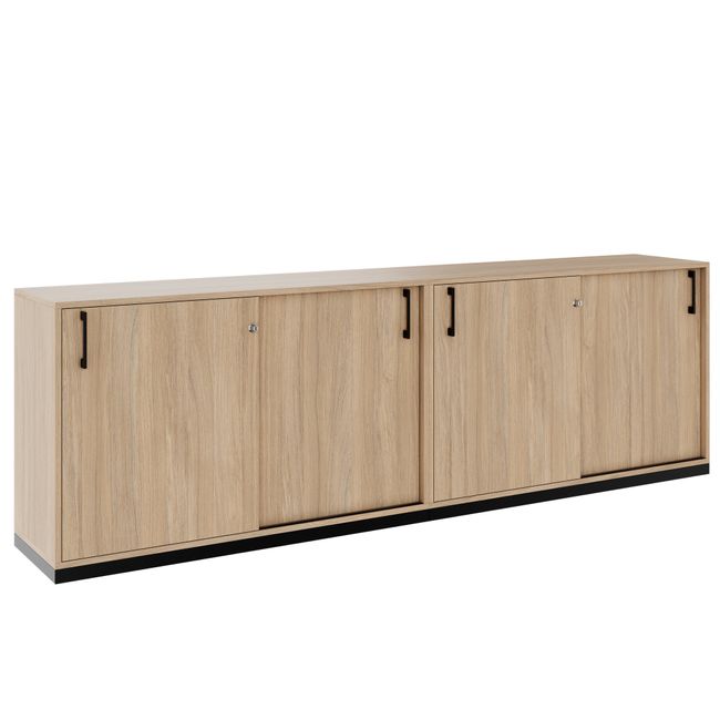 CHOICE Schrankset | 2OH, 2400 x 760 mm, Bernsteineiche