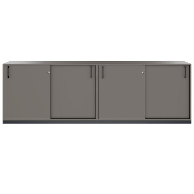 CHOICE Schrankset | 2OH, 2400 x 760 mm, Cubanitgrau CHOICE Schrankset | 2OH, 2400 x 760 mm, Cubanitgrau