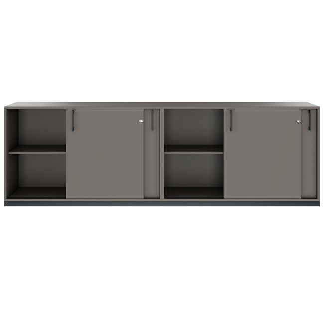 CHOICE Schrankset | 2OH, 2400 x 760 mm, Cubanitgrau CHOICE Schrankset | 2OH, 2400 x 760 mm, Cubanitgrau