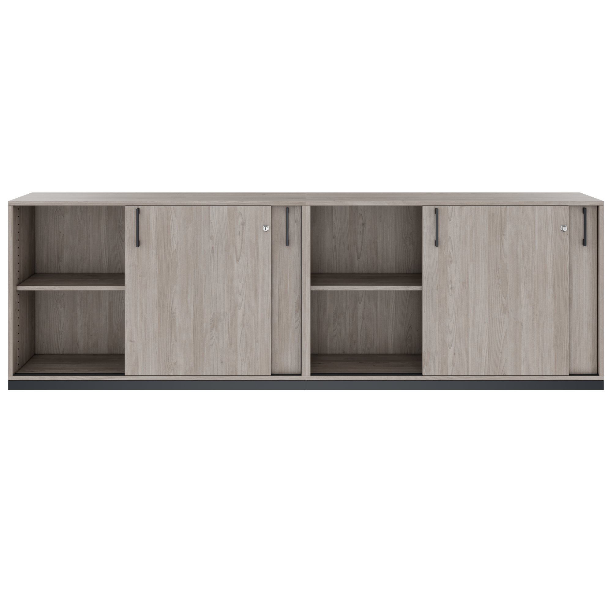 CHOICE Schrankset | 2OH, 2400 x 760 mm, Nordeiche grau - 4 Main Image