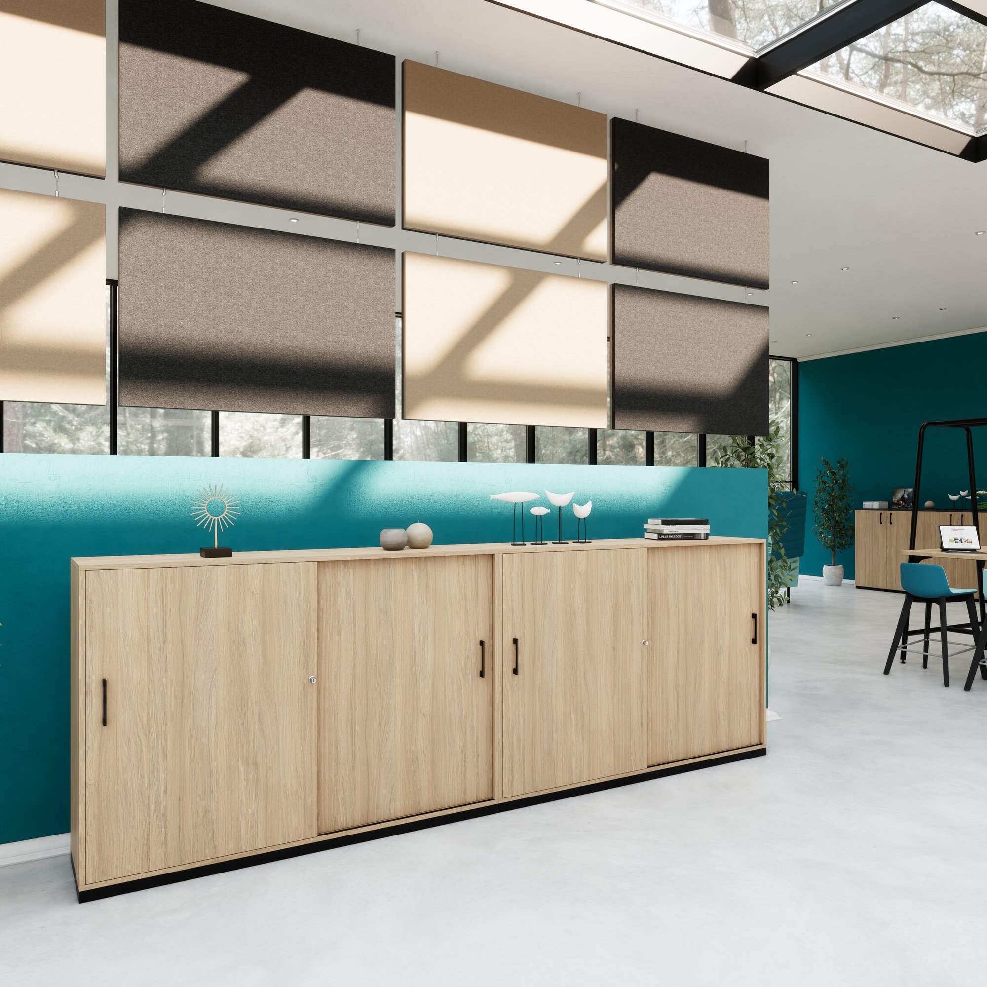 CHOICE Set di armadietti | 3oh, 3200 x 1115 mm, quercia ambra - 2 Main Image