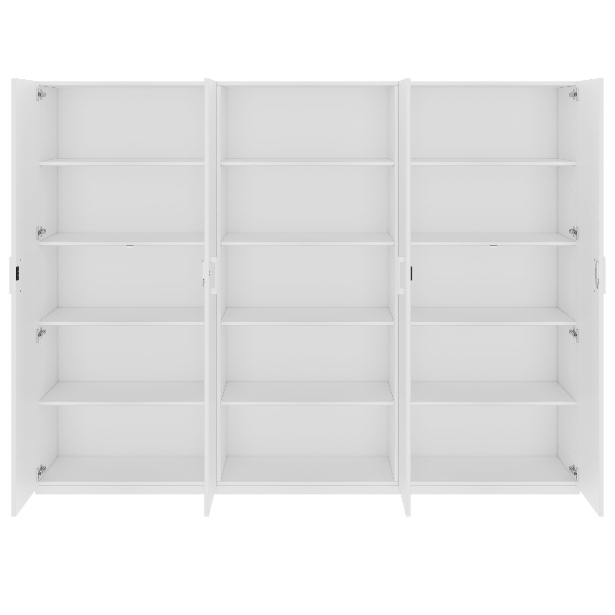 CHOICE Schrankwand | 5OH, 2400 x 1820 mm, Weiss - 4 Main Image