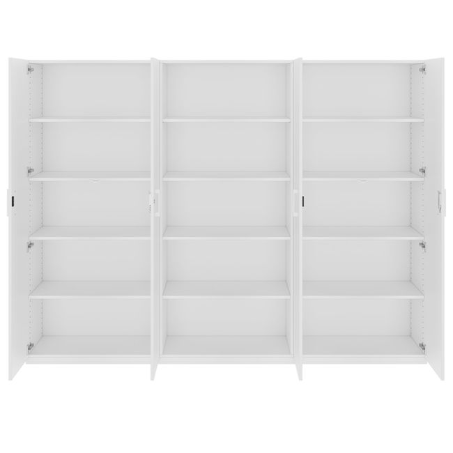 CHOICE Schrankwand | 5OH, 2400 x 1820 mm, Weiß