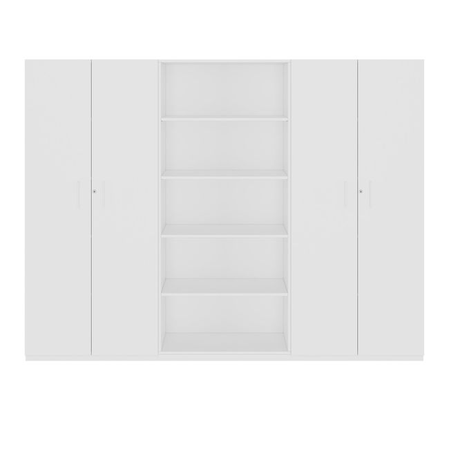 CHOICE Schrankwand | 5OH, 2400 x 1820 mm, Weiß