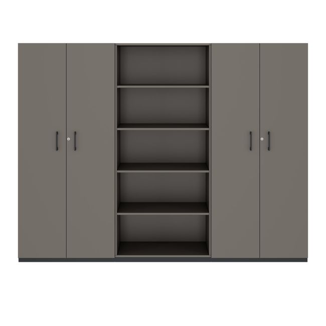 CHOICE Schrankwand | 5OH, 2400 x 1820 mm, Cubanitgrau