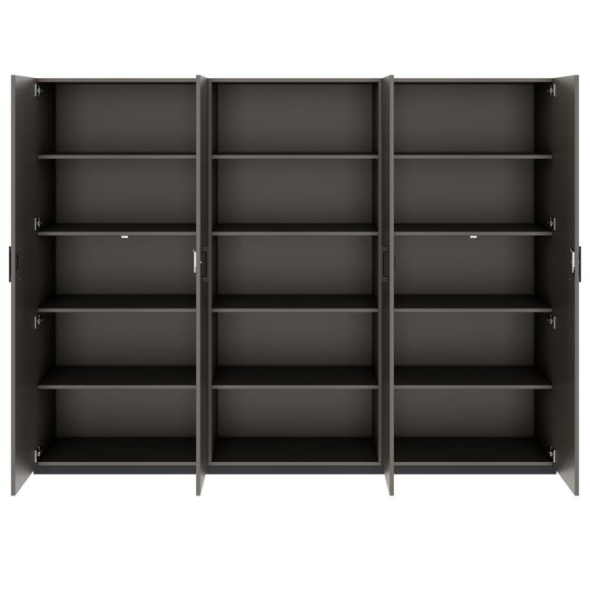 CHOICE Schrankwand | 5OH, 2400 x 1820 mm, Cubanitgrau