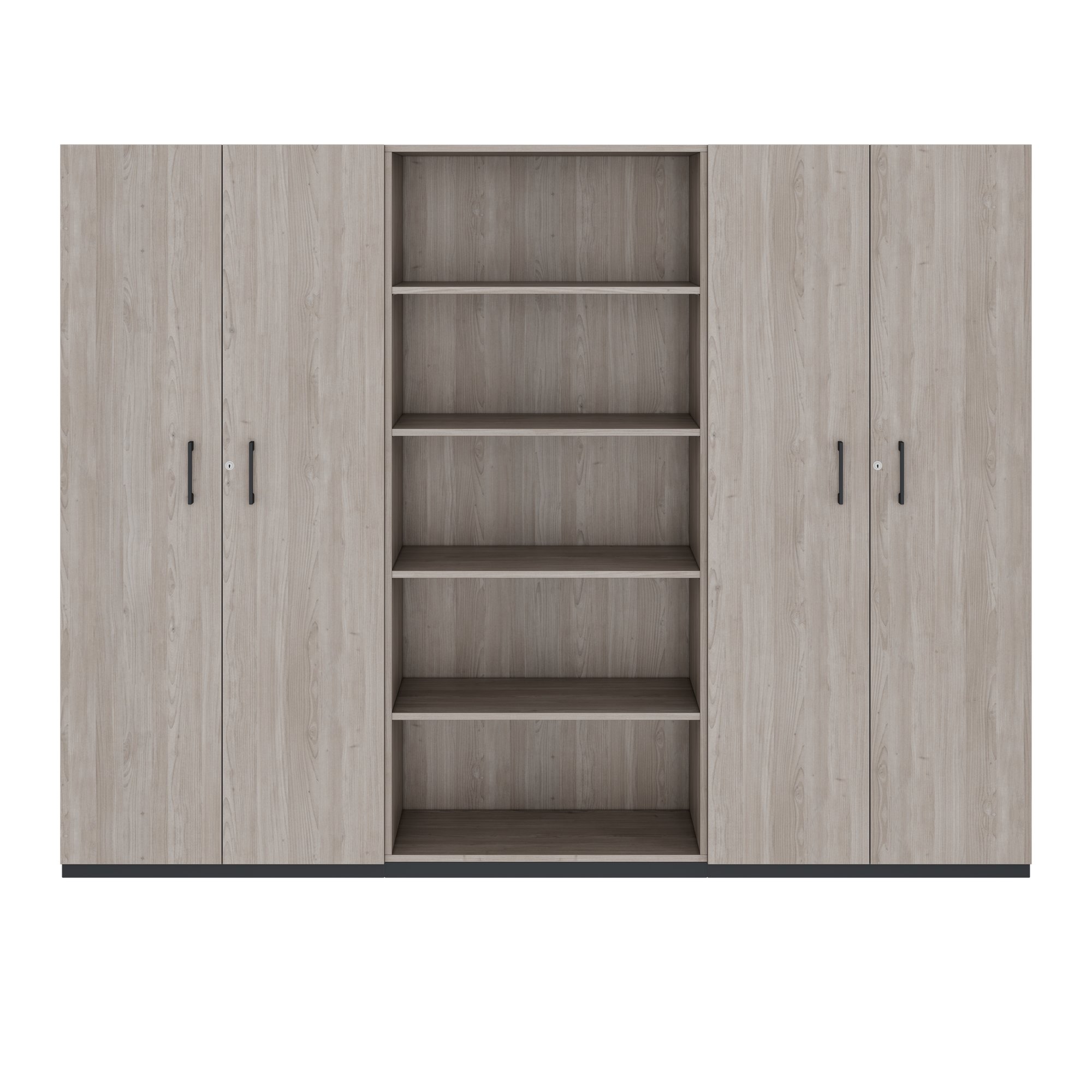 CHOICE Schrankwand | 5OH, 2400 x 1820 mm, Nordeiche grau - 3 Main Image