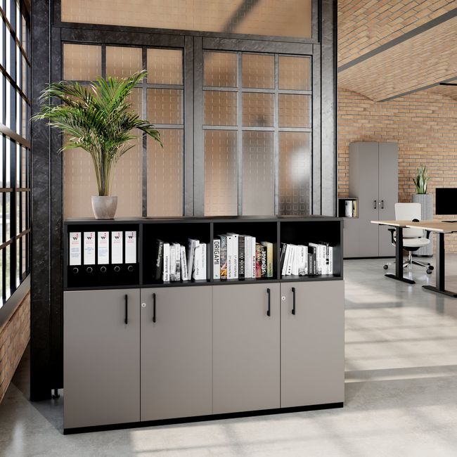 CHOICE Schrankset | 3OH, 1600 x 1130 mm, Cubanitgrau