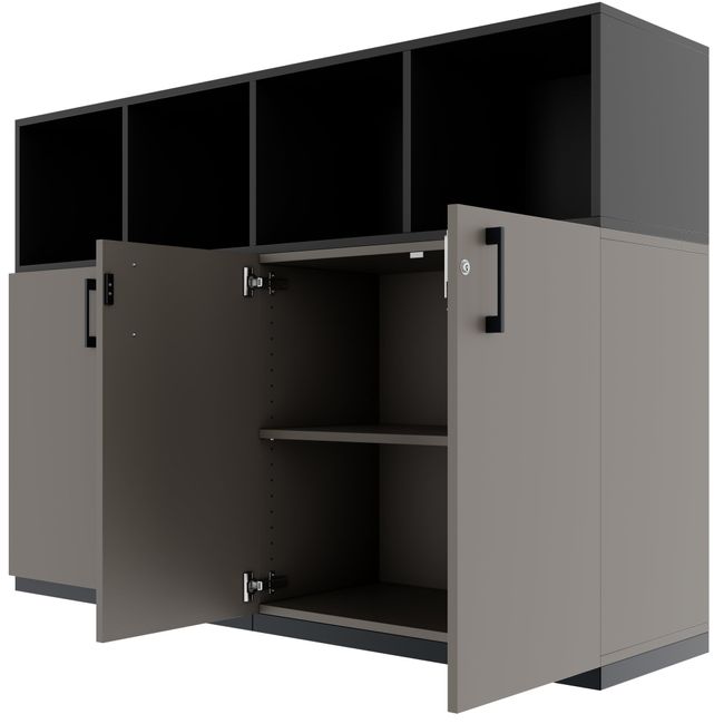 CHOICE Schrankset | 3OH, 1600 x 1130 mm, Cubanitgrau