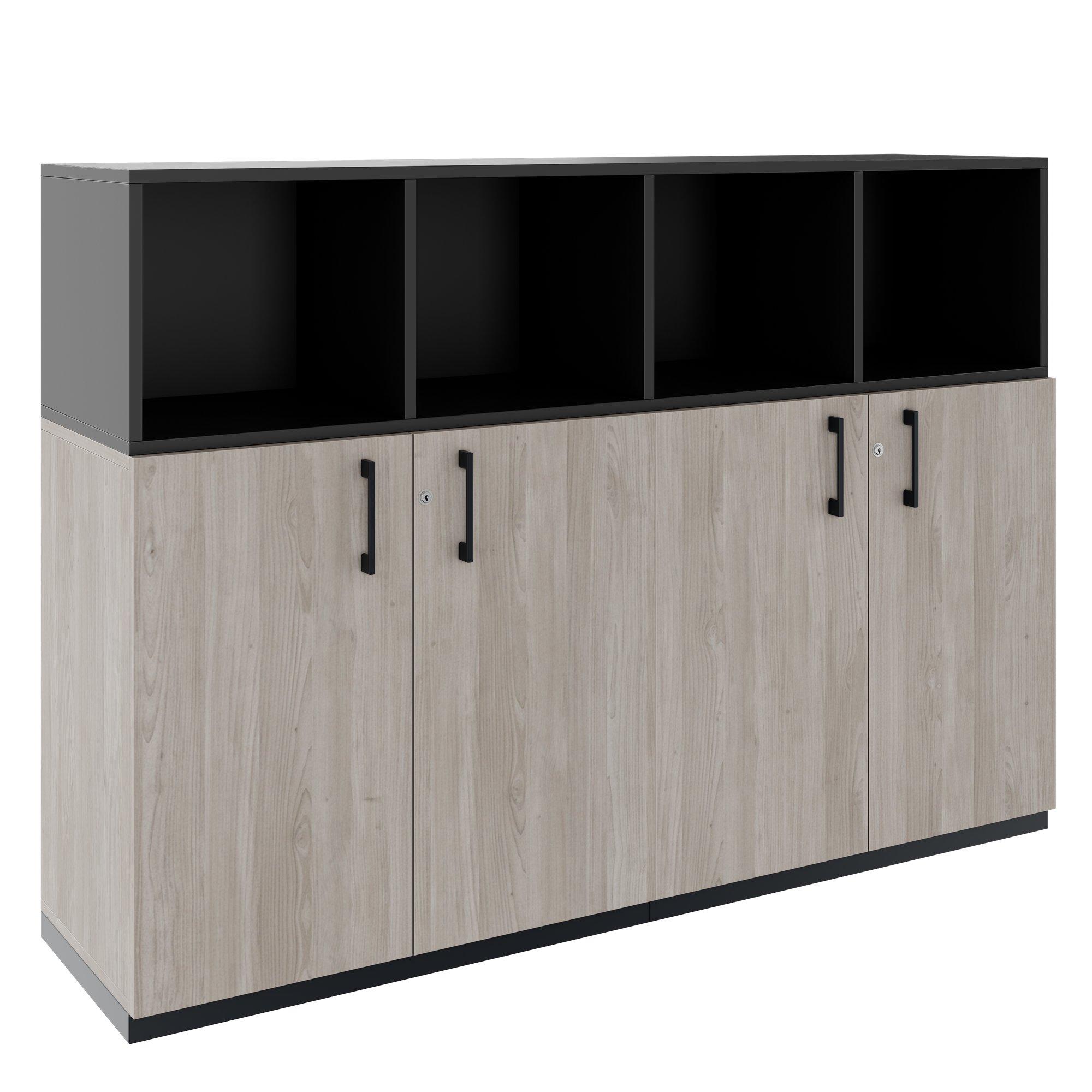 CHOICE Schrankset | 3OH, 1600 x 1130 mm, Nordeiche grau - 1 Main Image