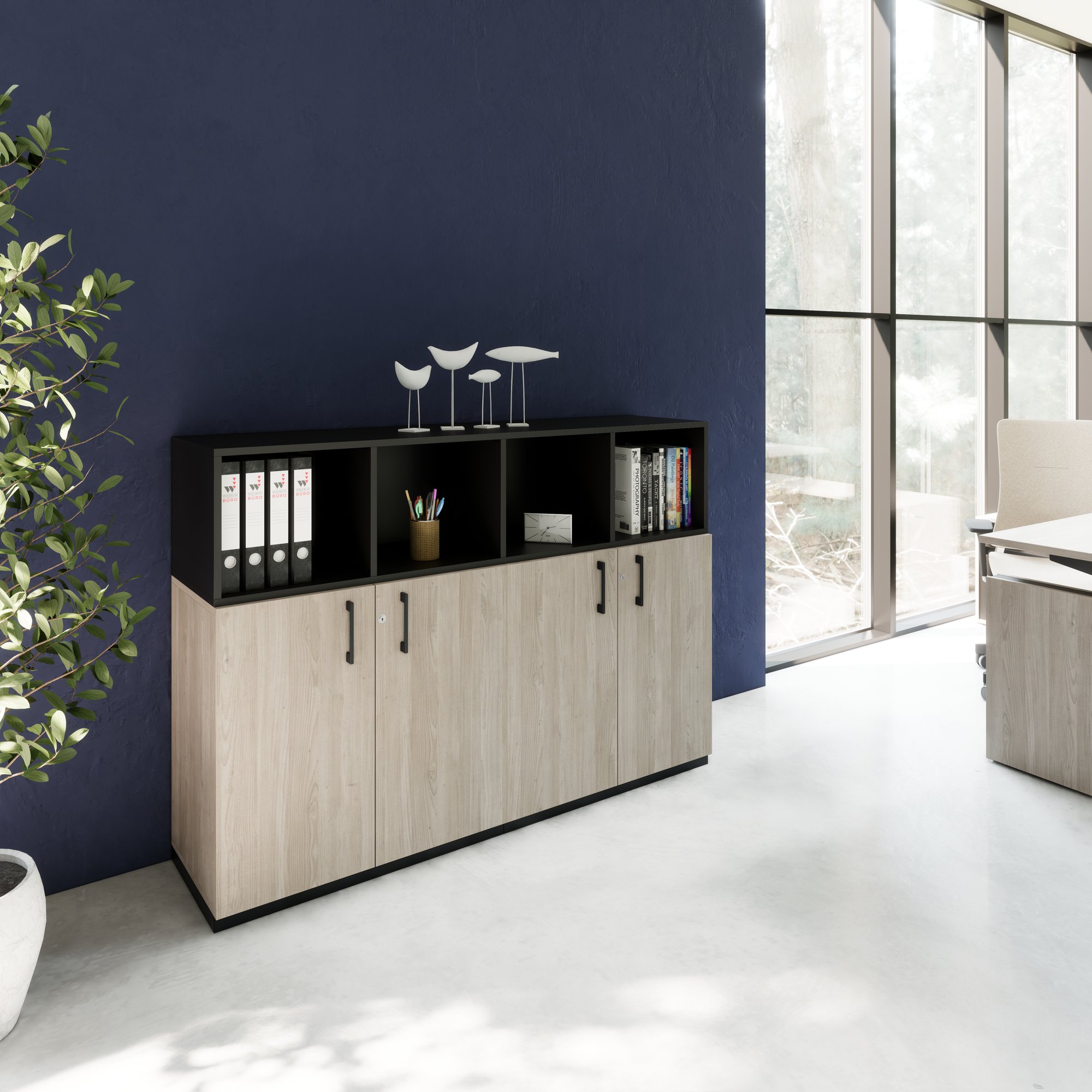 CHOICE Schrankset | 3OH, 1600 x 1130 mm, Nordeiche grau - 2 Main Image