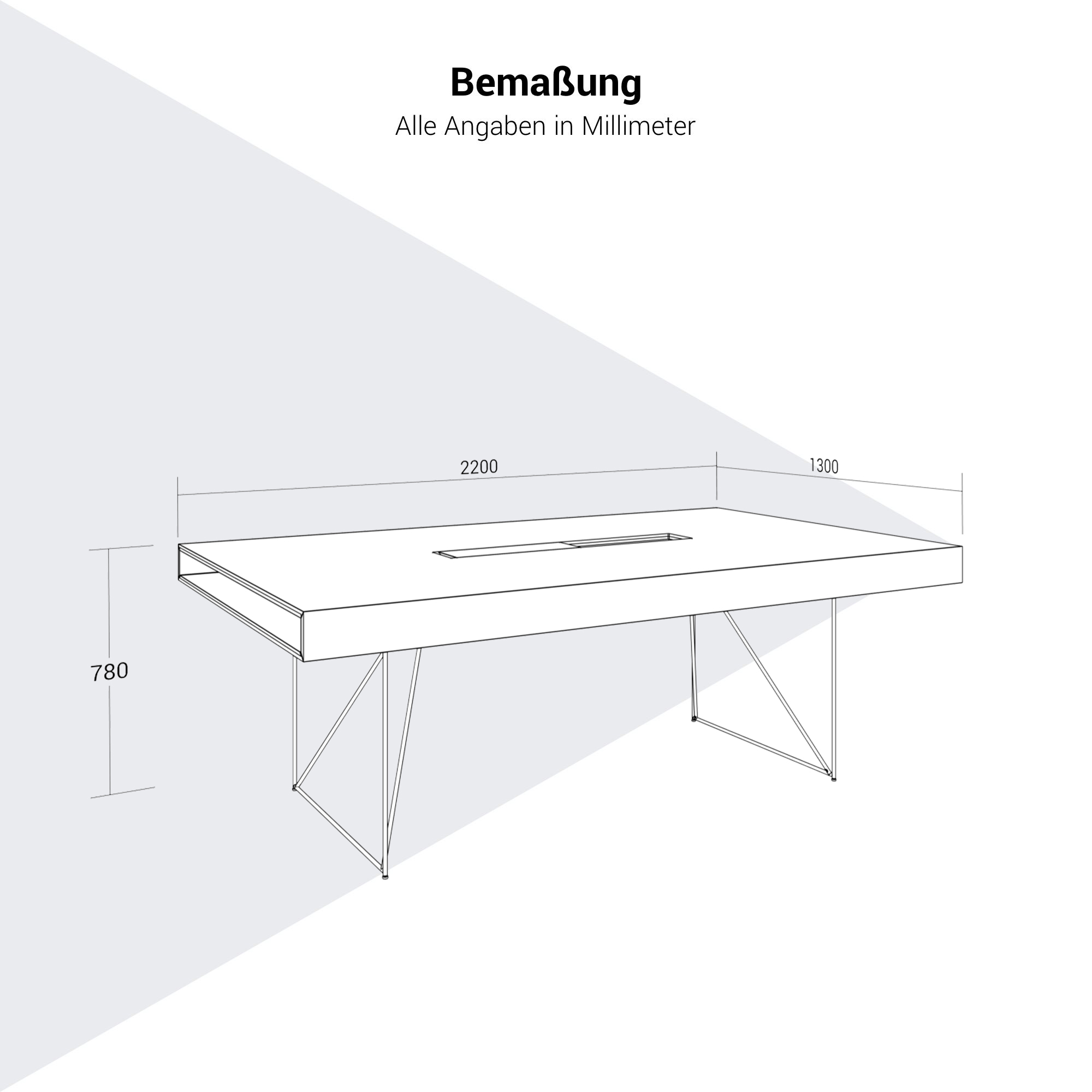 AIR EXECUTIVE Konferenztisch | 2200 x 1300 mm (8 Personen) - 15 Main Image