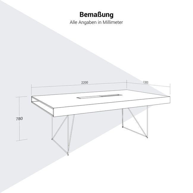AIR EXECUTIVE Konferenztisch | 2200 x 1300 mm (8 Personen) AIR EXECUTIVE Konferenztisch | 2200 x 1300 mm (8 Personen)