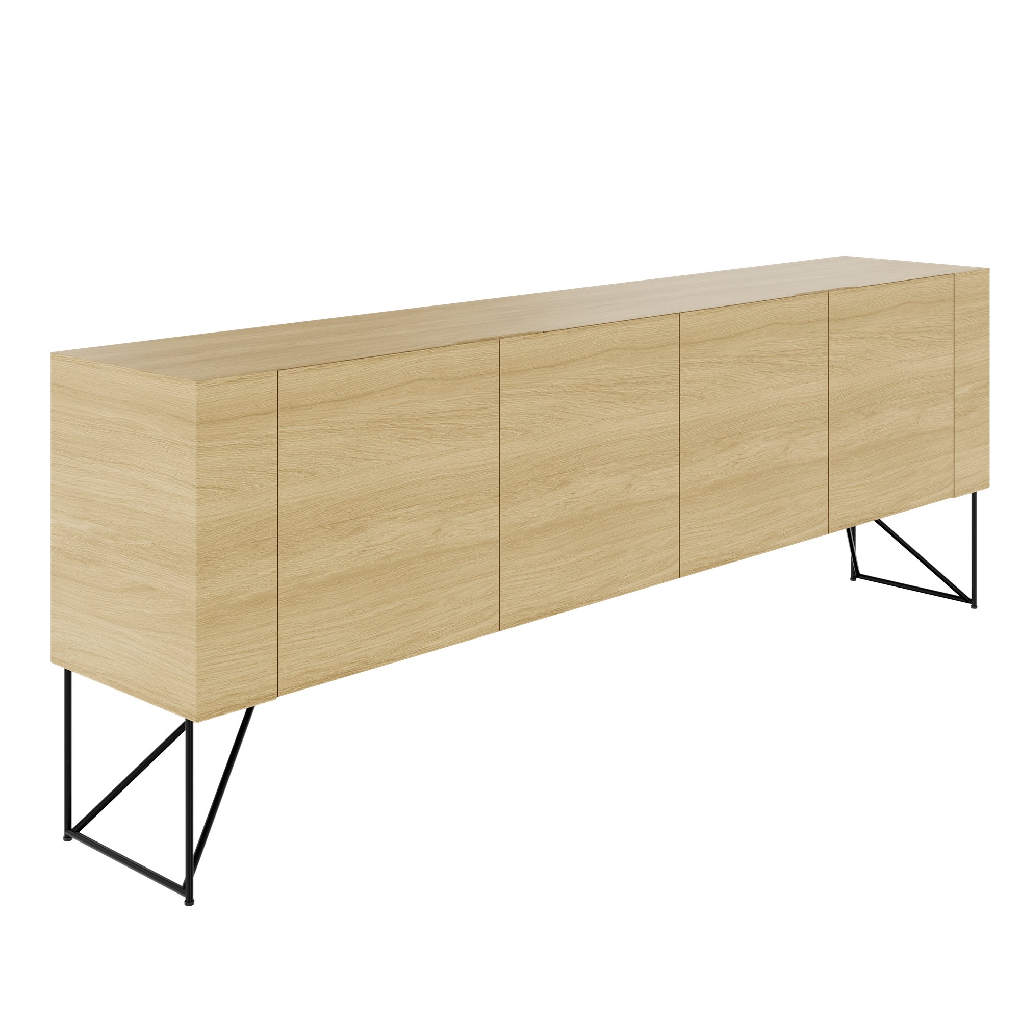 AIR EXECUTIVE Sideboard | 2200 x 780 mm, Echtholzfurnier - 2 Main Image