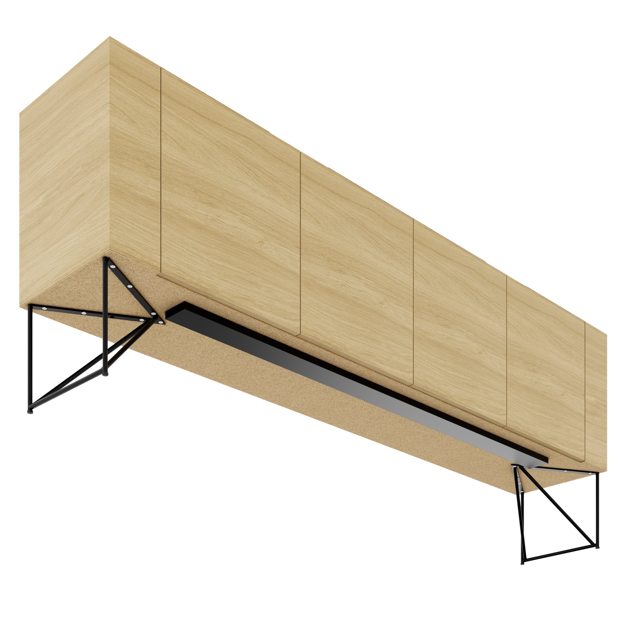 AIR EXECUTIVE Sideboard | 2200 x 780 mm, Echtholzfurnier - 16 Main Image