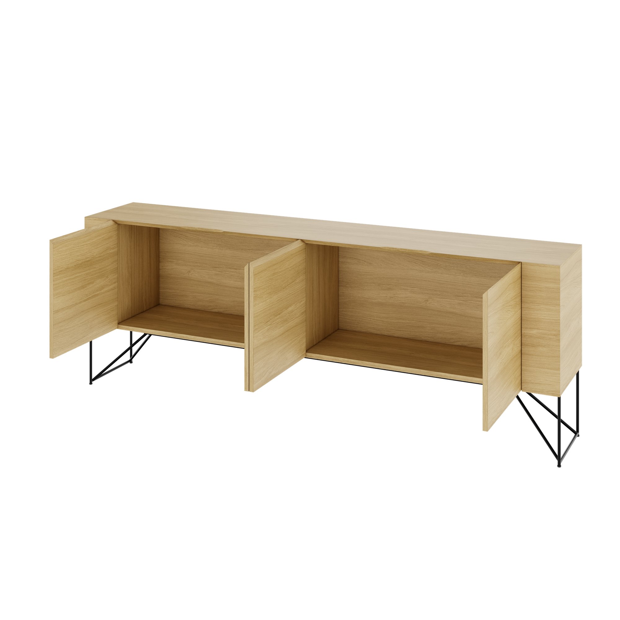 AIR EXECUTIVE Sideboard | 2200 x 780 mm, Echtholzfurnier - 4 Main Image