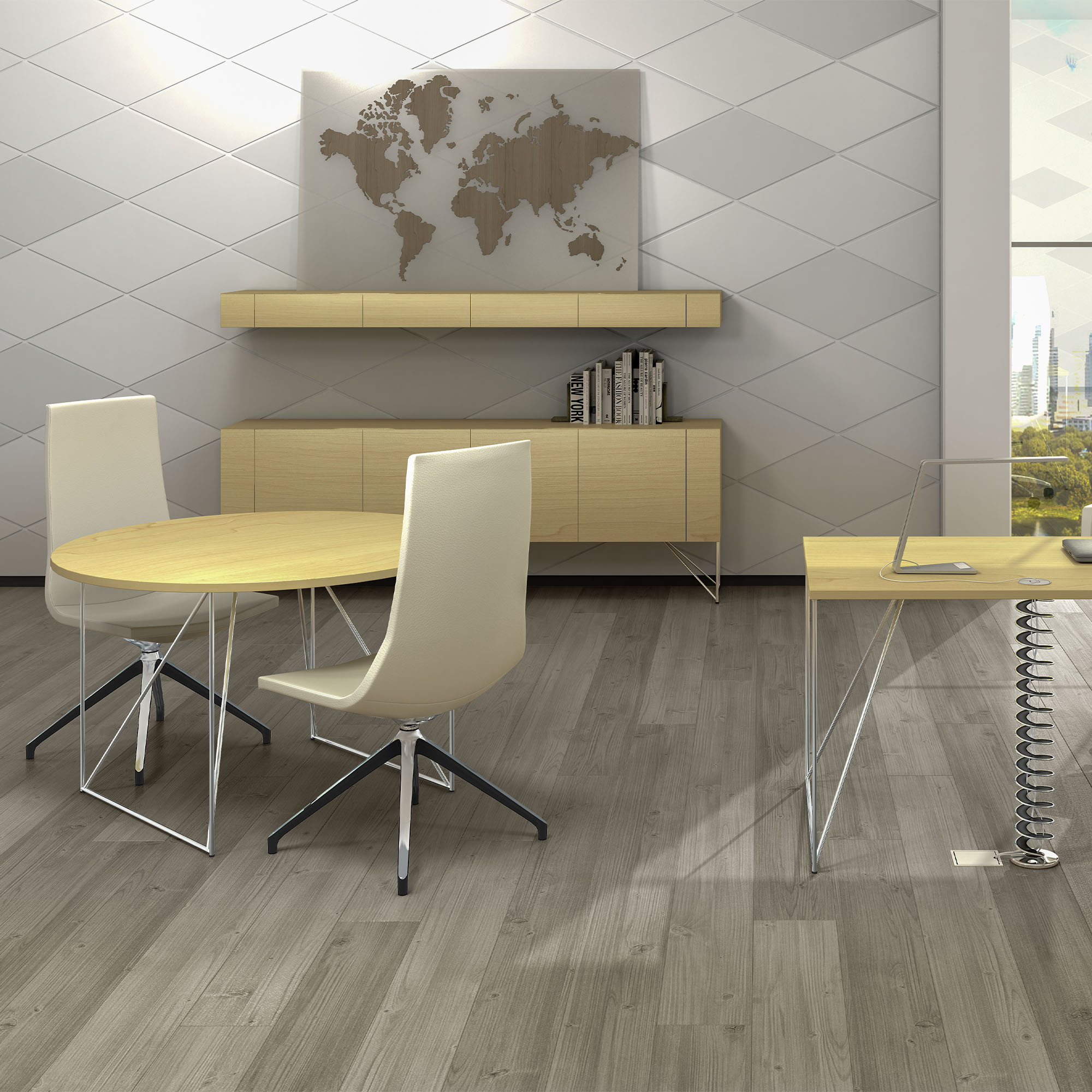 AIR EXECUTIVE Sideboard | 2200 x 780 mm, Echtholzfurnier - 8 Main Image