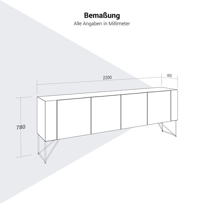 AIR EXECUTIVE Sideboard | 2200 x 780 mm, Echtholzfurnier AIR EXECUTIVE Sideboard | 2200 x 780 mm, Echtholzfurnier