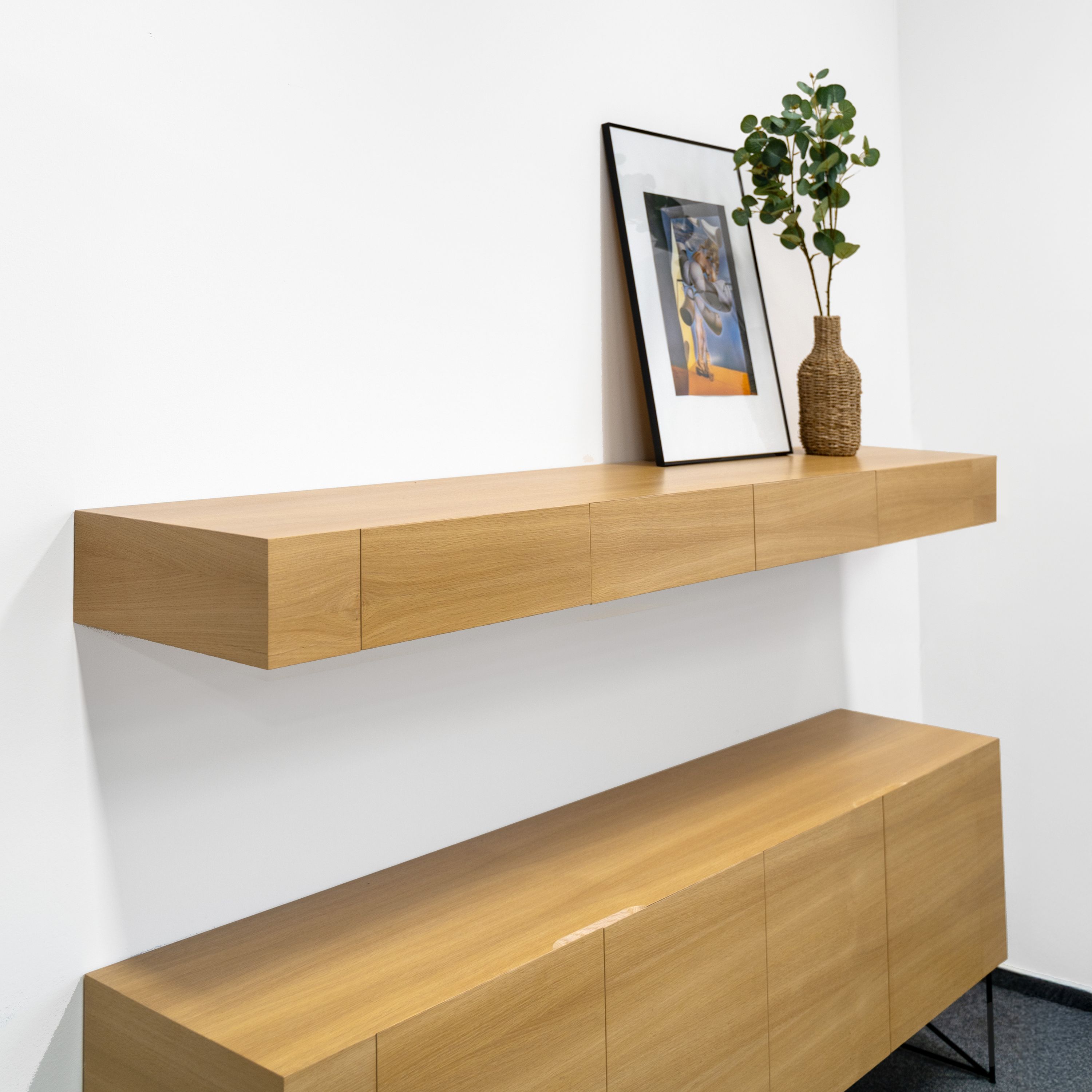 AIR EXECUTIVE Wandregal | 2200 x 150 mm, Echtholzfurnier - 2 Main Image