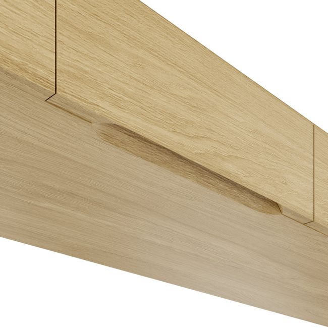 AIR EXECUTIVE Wandregal | 2200 x 150 mm, Echtholzfurnier