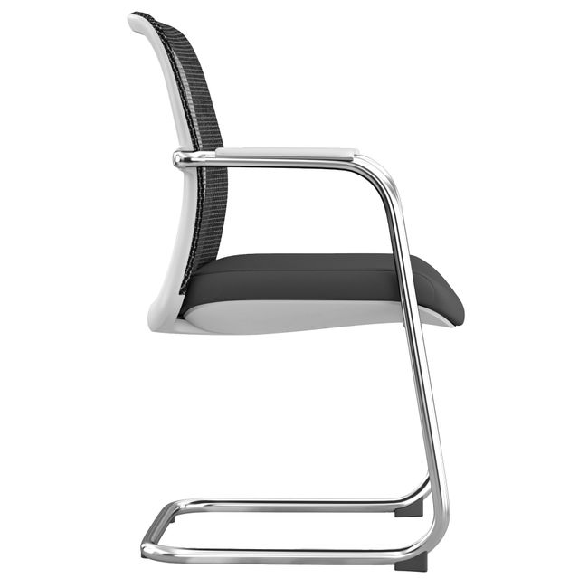 KYRA Freischwinger | Feste Armlehnen, Grau