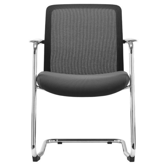 KYRA Freischwinger | Feste Armlehnen, Grau