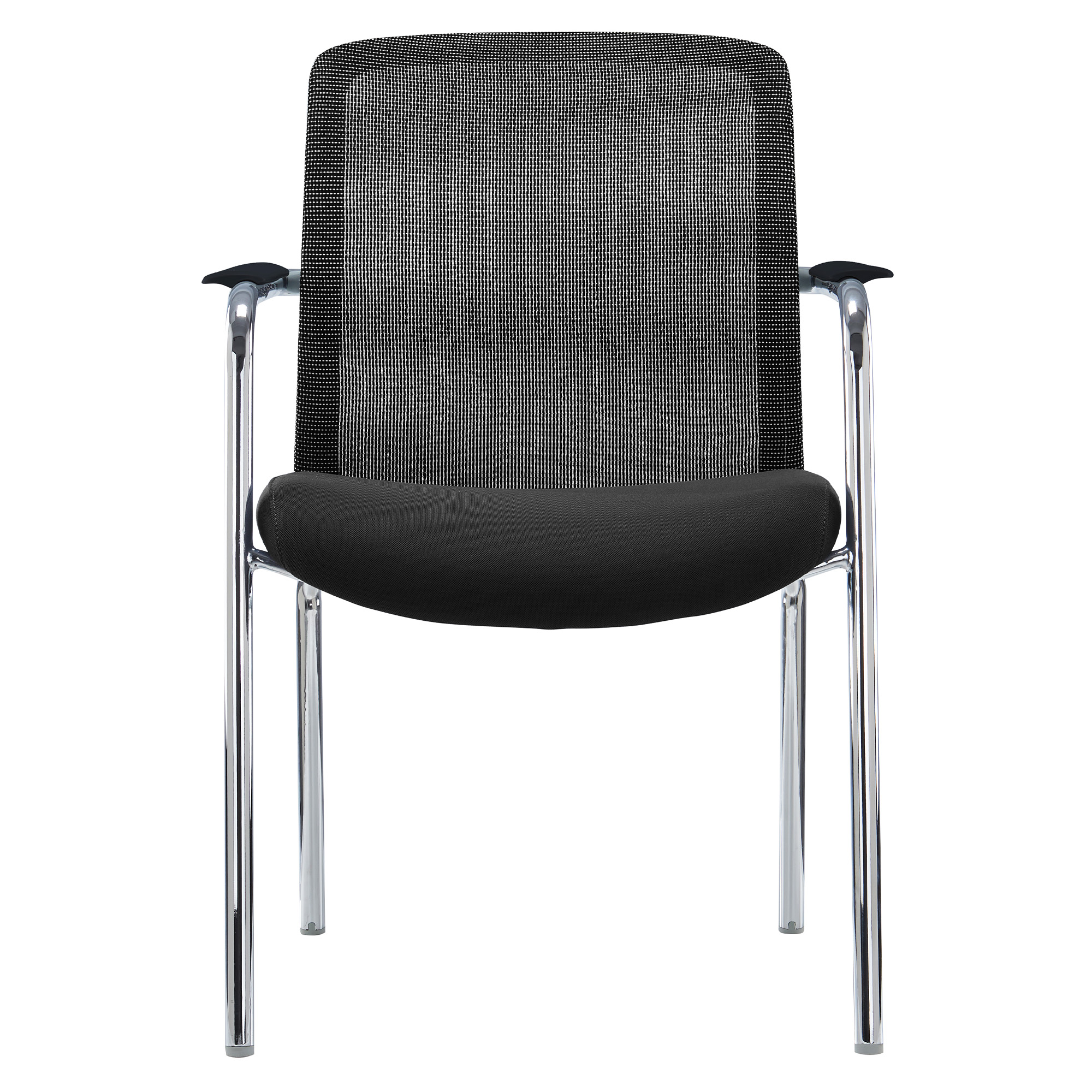 KYRA Besucherstuhl | Feste Armlehnen, Schwarz - 4 Main Image