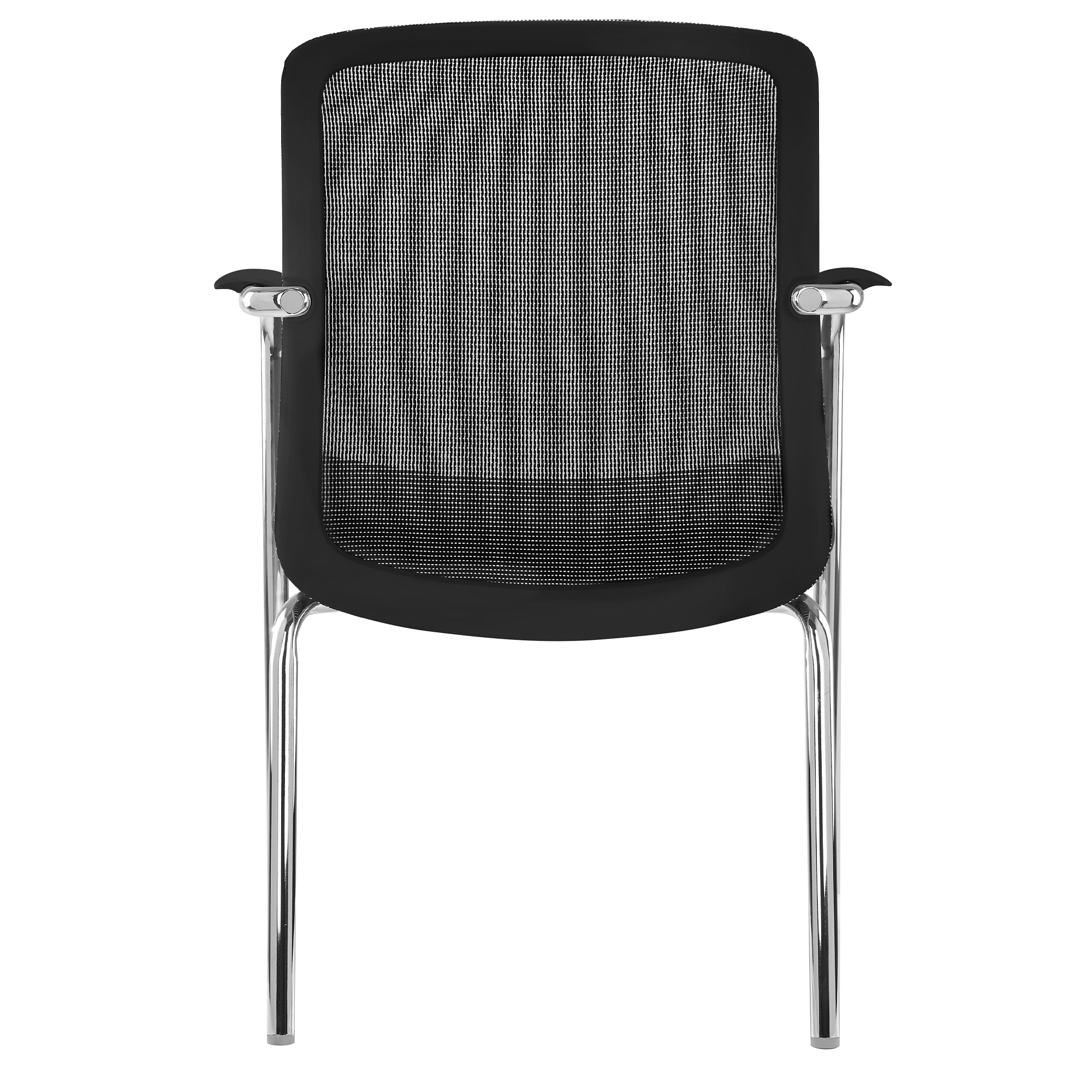 KYRA Besucherstuhl | Feste Armlehnen, Schwarz - 6 Main Image