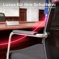 KYRA Besucherstuhl | Feste Armlehnen, Schwarz