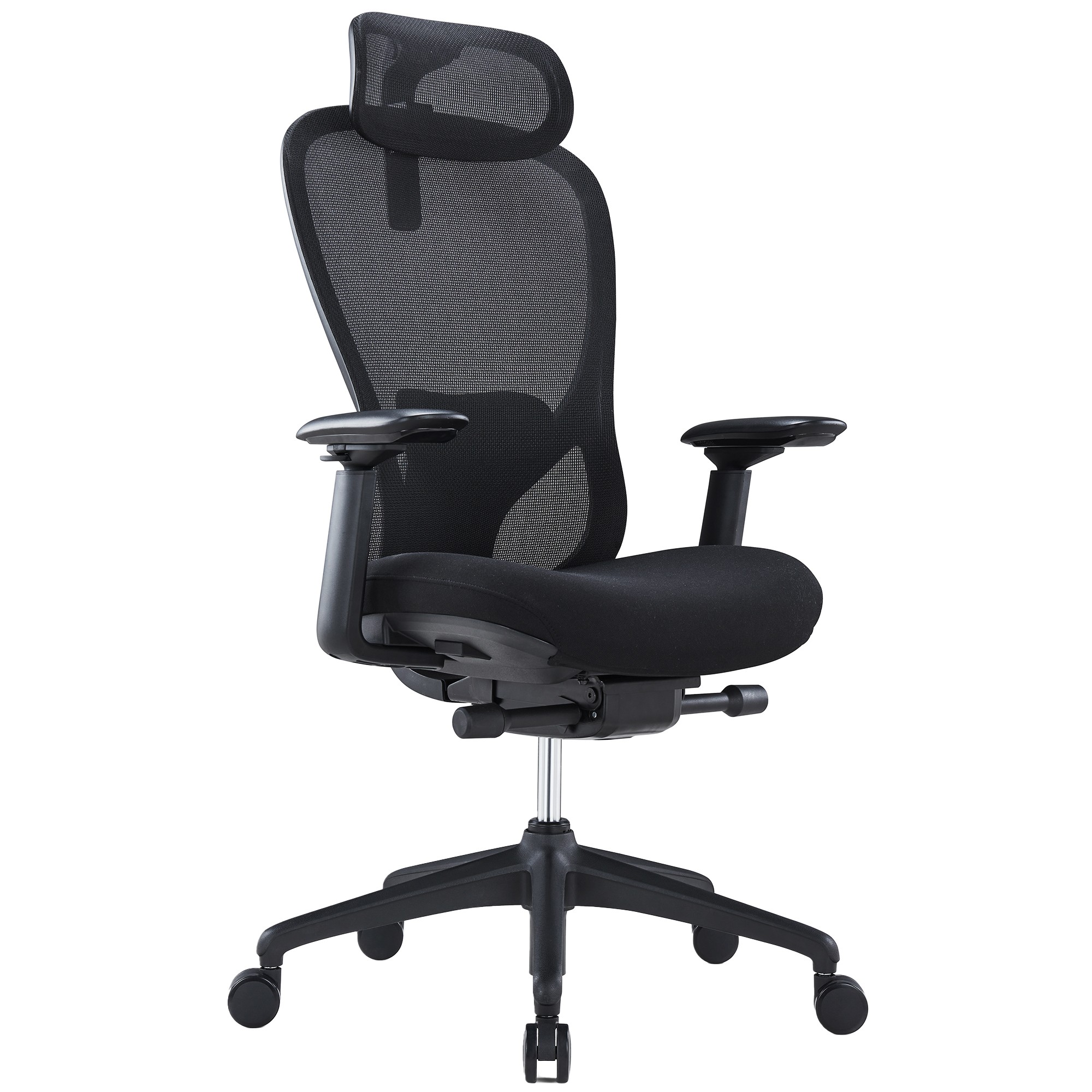 ACTIVE PRO Siège de bureau pivotant | Mécanisme synchrone, accoudoirs 4D, noir - 1 Main Image