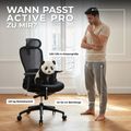 ACTIVE PRO Bürodrehstuhl | Synchronmechanik, 4D-Armlehnen, Schwarz - 17 Thumbnail Image