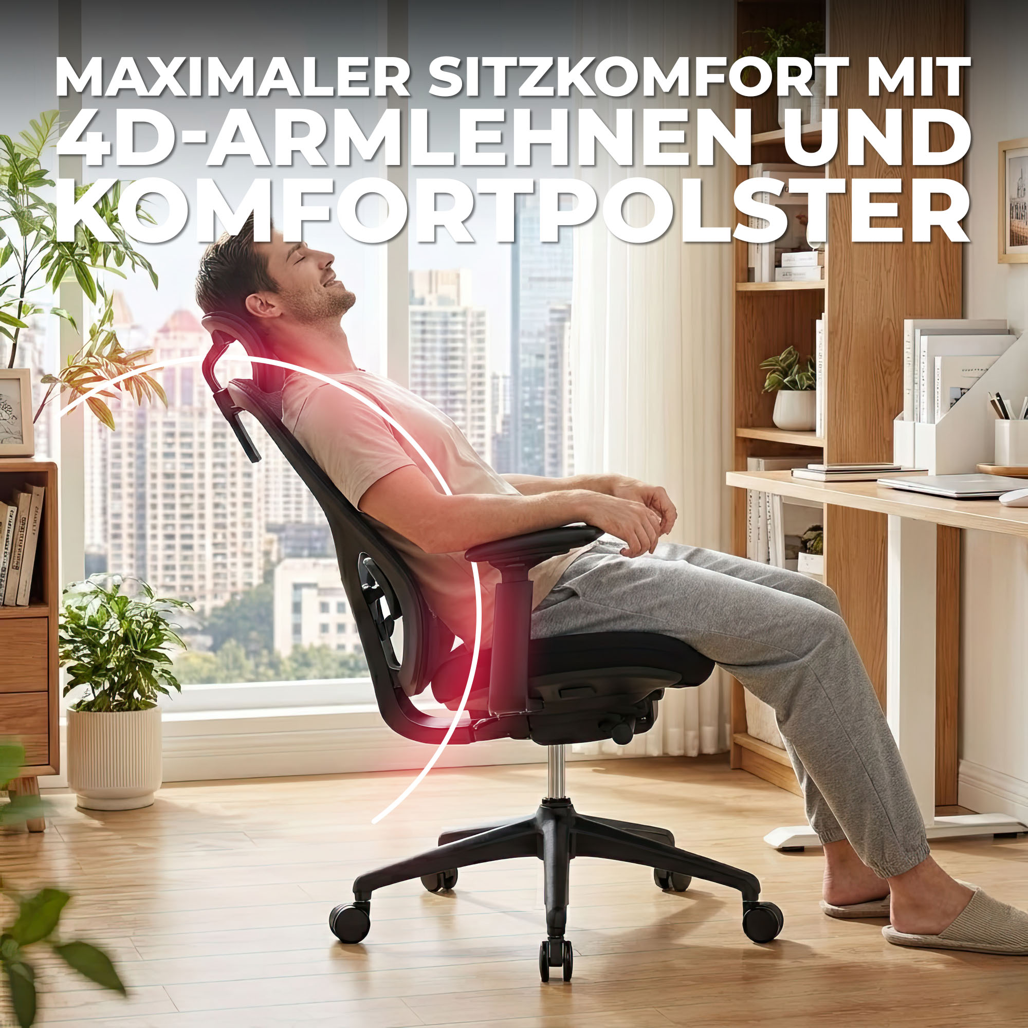 ACTIVE PRO Bürodrehstuhl | Synchronmechanik, 4D-Armlehnen, Grün - 10 Main Image