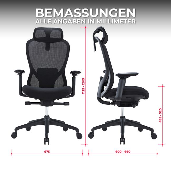 ACTIVE PRO Bürodrehstuhl | Synchronmechanik, 4D-Armlehnen, Blau