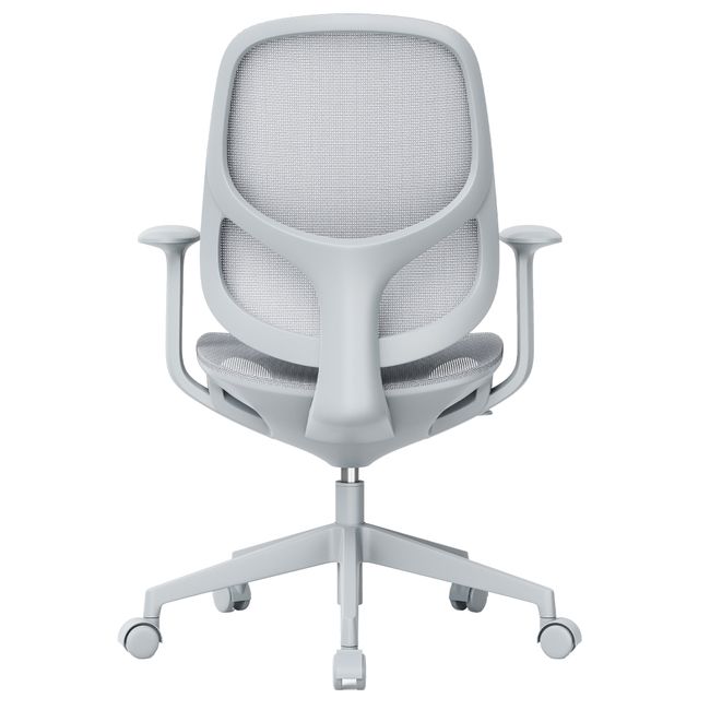 BREATHE Bürodrehstuhl | Feste Armlehnen, 5-Stern-Fußkreuz, Grau