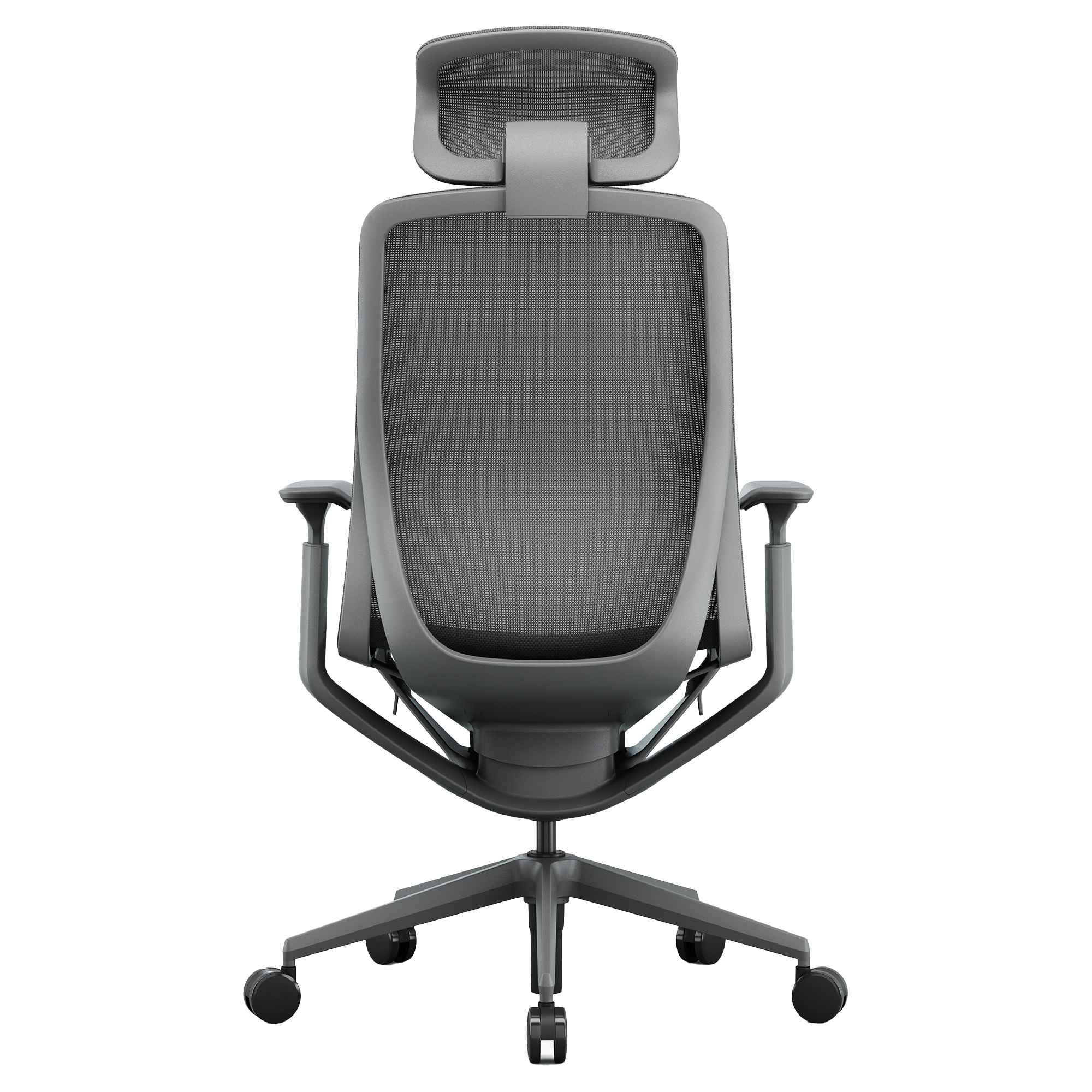 Bloom office swivel chair | 3D armrests, headrest, gray - 5 Main Image