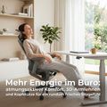 BLOOM Bürodrehstuhl | 3D-Armlehnen, Kopfstütze, Grau