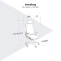 Bloom office swivel chair | 3D armrests, headrest, gray - 7 Thumbnail Image