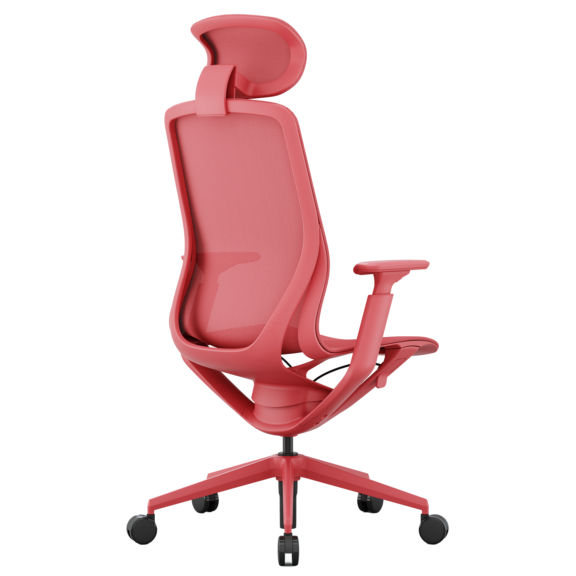 Bloom office swivel chair | 3D armrests, headrest, coral - 4 Main Image