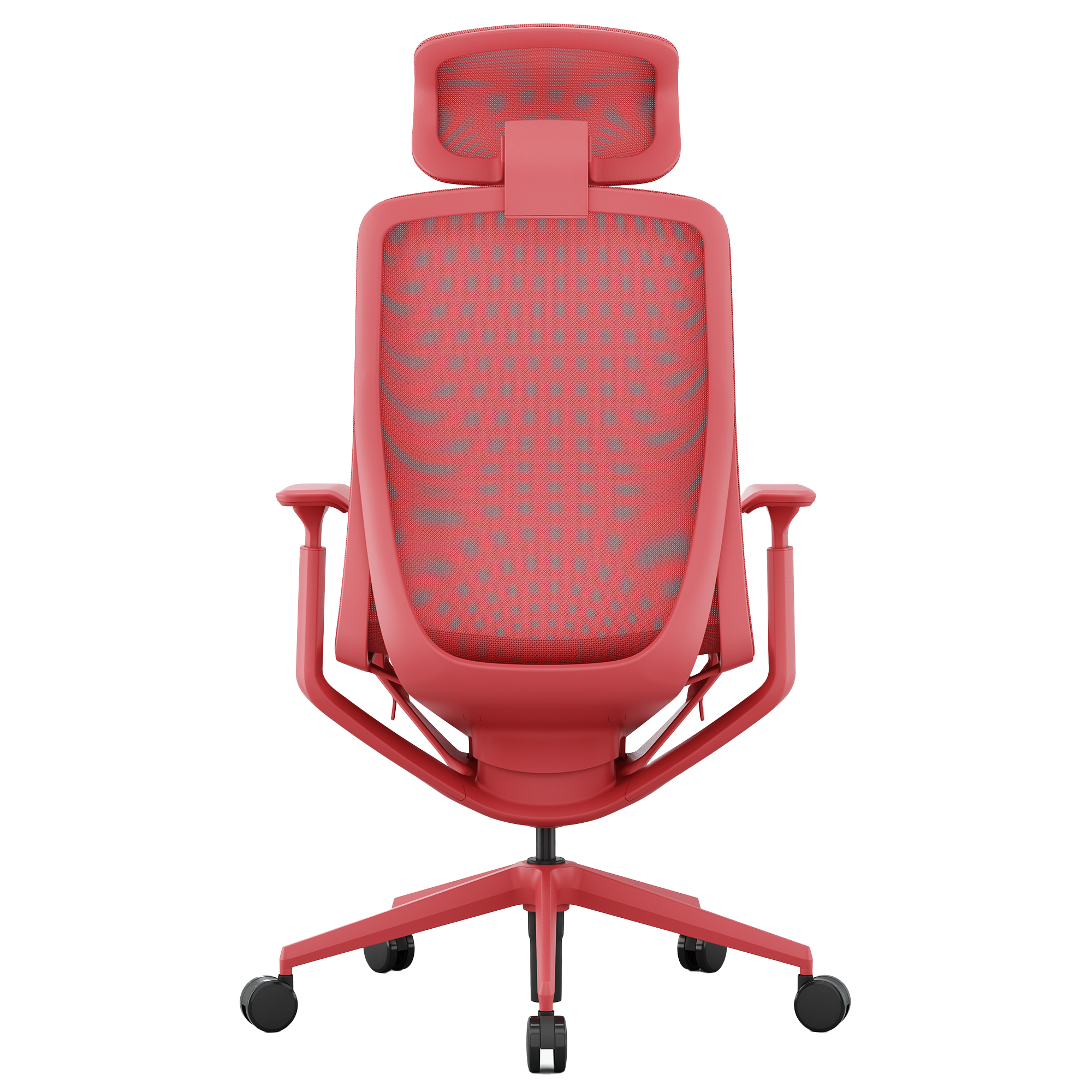 Bloom office swivel chair | 3D armrests, headrest, coral - 5 Main Image