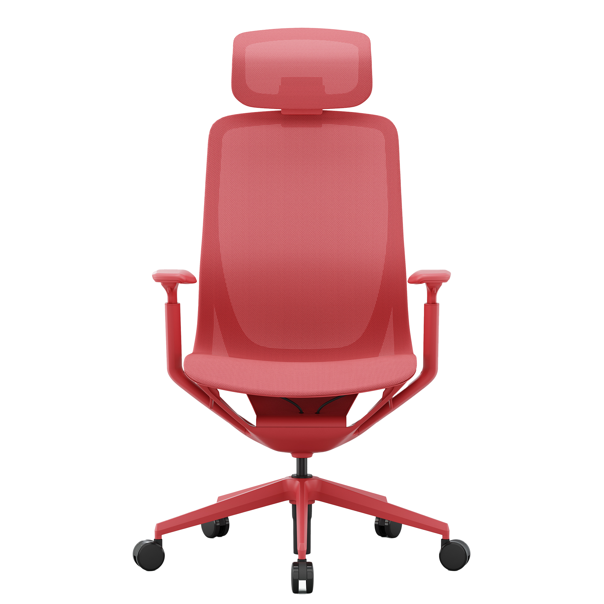 Bloom office swivel chair | 3D armrests, headrest, coral - 6 Main Image